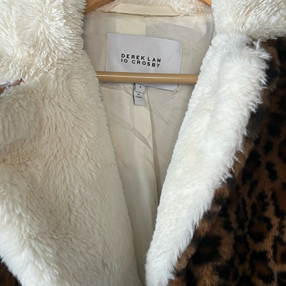Derek Lam 10 Crosby – Leopard Faux Fur Coat Medium - Picture 6 of 8